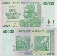 Zimbabwe Pick-number: 74 Uncirculated 2008 50.000 Dollars - Simbabwe