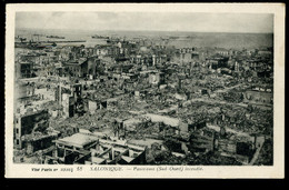 Θεσσαλονίκη  Salonique Panorama Sud Ouest Incendie 1918 - Grecia