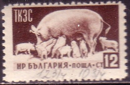 BULGARIA / BULGARIE - 1955 - Fauna - 12 St. - Mi 937 - Dent. 12 3/4: 10 3/4 Variete (error) - Varietà & Curiosità