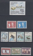 1988 ** GREENLAND (sans Charn.,MNH , Postfris)   Yv. 167/8 169/2 173 174/6   Mi. 179/0 181/4 185 186/8 - Komplette Jahrgänge