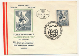 AUTRICHE - FDC ÖS 2,20 Hammerwerfer Sstpl ASKÖ Bundesfest Wien 1967 - FDC