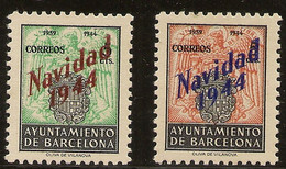 BARCELONA  Edifil NESh25/NESh26** Mnh  Navidad  Serie Completa  1944 NL986 - Barcelona