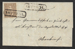 1869 SCHWEIZ BRIEF - 5C Mi. 22 - RAHMEN EINZEILER NOTTWILL / NOTTWYL - Briefe U. Dokumente