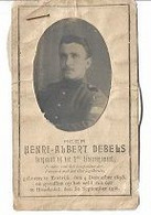 30 09/ 03//  W.O.I.   °KORTRIJK 1893 GESNEUVELD HOUTHULST 1918 H.DEBELS + Foto Van Zijn Verloofde - Godsdienst & Esoterisme