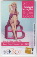 FRANCE - Brigitte Bardot , Fnac Tick & Go, Gift Card - Gift Cards
