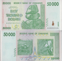 Simbabwe Pick-Nr: 74 Bankfrisch 2008 50.000 Dollars - Zimbabwe