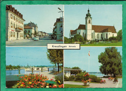 Kreuzlingen Am Bodensee (Thurgovie TG) Haupstrasse Klosterkirche "St. Ulrich" Untersee-Motorschiff "Arenenberg" Hafen - Kreuzlingen