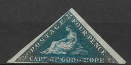 1853 CAPE OF GOOD HOPE - SG. 2  4d BLUE On Deeply Blued Paper - Used - Cap De Bonne Espérance (1853-1904)