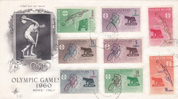 MALDIVE ISLANDS / MALDIVES - F.D.C. -  1960 OLYMPIC GAMES ROME . ITALY - Maldives (...-1965)