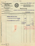 München 1925 Deko Rechnung " F.S.Kustermann Eisenwaren- Und Metallhandel " - Trasporti
