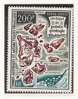 TAAF - FSA - FSAL Poste Aérienne 1971  Y&T N°PA24 - Michel N°59 * - 200f Archipel De Pointe Géologie - Airmail