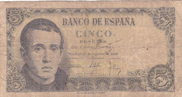 Billet ESPAGNE 5 Pesetas De 1951 - Jaime Balmes @ PICK 140 @ - 5 Pesetas