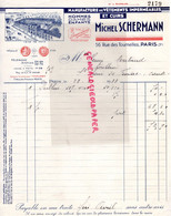 75- PARIS- FACTURE MICHEL SCHERMANN-MANUFACTURE VETEMENTS IMPERMEABLES-IMPERLORRA-56 RUE DES TOURNELLES- USINE METZ - Kleding & Textiel