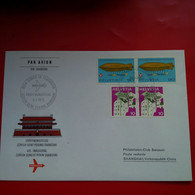 LETTRE CHINE PAR AVION VIA SHANGHAI ZURICH FLUGHAFEN POUR POSTE RESTANTE SHANGHAI PHILATELISTEN CLUB SWISSAIR - Covers & Documents