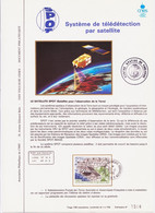 Espace 1986 TAAF - FSA - FSAL FDC Y&T N°PA96 - Michel N°219 - 8f Satellite SPOT - Encart CNES - Oceanië