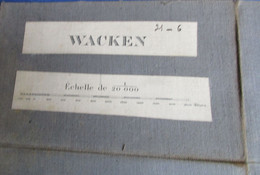 Stafkaart Wakken - Ca 1890-1900(?) - Met Deel Van Tielt En Meulebeke - Poelberg - Ginste - Marialoop - Oostrozebeke - Cartes Topographiques