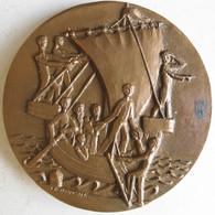Médaille La Fédération Mutualiste De La Seine 1966 Attribuée à P. RISSER, Par Devigne - Professionnels / De Société