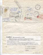 REF1953/ 10 Frs E 373 M.A..s/L.recommandée 21/10/61 > Vottem étiq.Retour & N'habite Plus Bde Rebut Retrouvée 7/9/82 - Covers & Documents