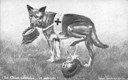 Thème:   Guerre 14/18    Chien Sanitaire Et Patriote Urinant Sur Un Casque Allemand           ( Voir Scan) - Oorlog 1914-18