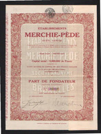 établissements Merchie-Pède - Bruxelles - 1928 - Textiel