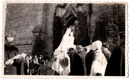 Photo Originale Procession Religieuse & Notre Dame De Boulogne En Mars 1943 Devant L'église, Vierge Nautonière, Curé - Lugares