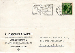 LUXEMBOURG. Flamme Sur Carte Ayant Circulé En 1935. Thermalisme à Mondorf-les-Bains. - Bäderwesen