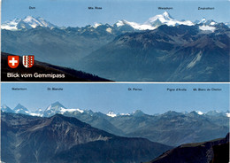 Blick Vom Gemmipass Leukerbad-Kandersteg Auf Die Walliseralpen (50736) * 16. 7. 1987 - Steg