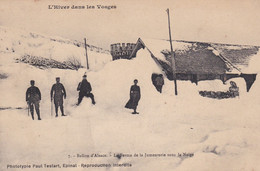 MILITARIA . L'Hiver Dans Les Vosges (88) BALLON D'ALSACE . La Ferme De La Jumenterie Sous La Neige (+ Soldats) - Other & Unclassified