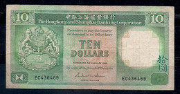 HONG KONG - BILLETE DE 10 DOLLARS 1986 - Hong Kong