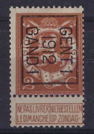 Nr. 109 Typo Nr. 34B  GENT 1  1912  GAND 1  In Goede Staat , Zie Ook Scan ! - Typos 1912-14 (Lion)