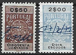 PORTUGAL    -    FISCAUX   -   Oblitérés Plume. - Used Stamps