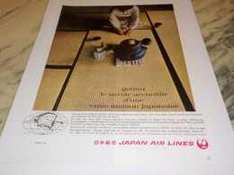 ANCIENNE PUBLICITE  SAVOIR ACCUEILLIR JAPAN AIR LINES 1966 - Advertenties