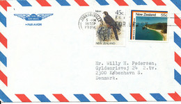 News Zealand Air Mail Cover Sent To Denmark Johnsonville 19-9-1986 BIRD Stamp - Luftpost