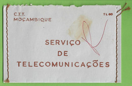 História Postal - Filatelia - Serviço Telegráfico - Telegrama - Telegram - Philately - Moçambique - Portugal - Storia Postale