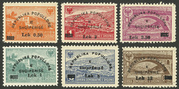 ALBANIA: Sc.418/23, 1948 Cmpl. Set Of 6 Overprinted Values, MNH, Excellent Quality! - Albania