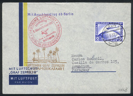 GERMANY: 23/SE/1932 Berlin - Asunción (Paraguay): ZEPPELIN Cover Franked With 2Mk. And Special Marks, Arrival Backstamp, - Covers & Documents