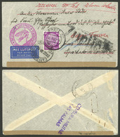 GERMANY: Cover Sent To A PASSENGER ABOARD A SHIP AT SEA, Dispatched In Greiz On 10/FE/1937 To A Passenger Of Ship Windhu - Covers & Documents