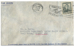 (Q 19) New Zealand Cover - Posted To QANTAS In Australia (1948) - Cartas & Documentos