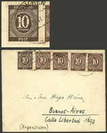 GERMANY: Cover Sent From München To Argentina On 16/DE/1947 Franked 50Pg. With 5 Stamps Of Bizone 10Pg., One In VERY DAR - Other & Unclassified