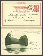 GREECE: 10l. Postal Card Illustrated On Back With View Of "Thessalie - La Vallée De Tempé", Sent From Athens To Argentin - Other & Unclassified