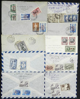 GREECE: 9 Covers Used In The 1940/50s, Several Sent To Argentina, There Are Nice Frankings! - Covers & Documents