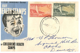 (Q 19) New Zealand Cover - Posted To Dunedin (1951) Health Stamps - Cartas & Documentos