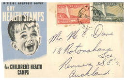 (Q 19) New Zealand Cover - Posted To Auckland (1951) Health Stamps - Cartas & Documentos