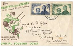 (Q 19) New Zealand Cover - Posted To Australia (1941) Health Stamps - Cartas & Documentos