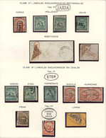 PERU: Sc.16/18, 1866/7 Llamas, Page Of An Old Collection (ex-Bustamante) With An Excellent Selection Of Rare Cancels: Ca - Peru