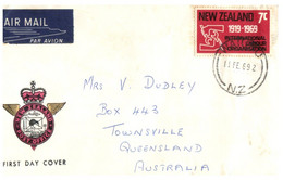 (Q 19) New Zealand Cover - Posted To Australia (1969) Labor ILO - Briefe U. Dokumente