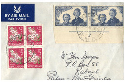 (Q 19) New Zealand Cover - Posted To Papua New Guinea (1963) Health & Flower - Storia Postale