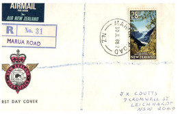 (Q 19) New Zealand Cover - Posted To Australia (1968) Military - Registered - Storia Postale