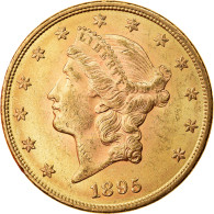 Monnaie, États-Unis, Liberty Head, $20, Double Eagle, 1895, U.S. Mint - 20$ - Double Eagles - 1877-1901: Coronet Head