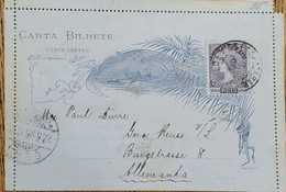 A) 1895, BRAZIL, POSTAL STATIONARY, SHIPPED TO GERMANY - Brieven En Documenten